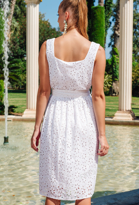 Kleid Weiß 23F-817 C FRESH COTTON